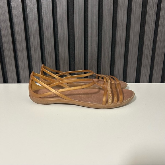 CROCS Shoes - Crocs Isabella bronze gold glitter sandals